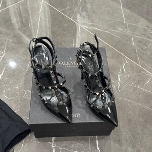 Valentino Garavani Black Studded Women's Shoes